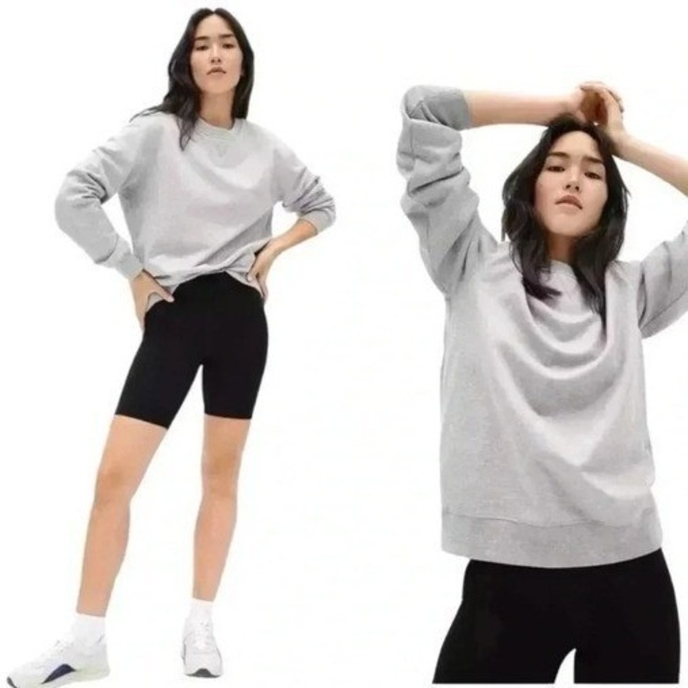 Everlane The Classic French Terry Crewneck Sweatshirt Heather Gray XXS‎ - Picture 2 of 13